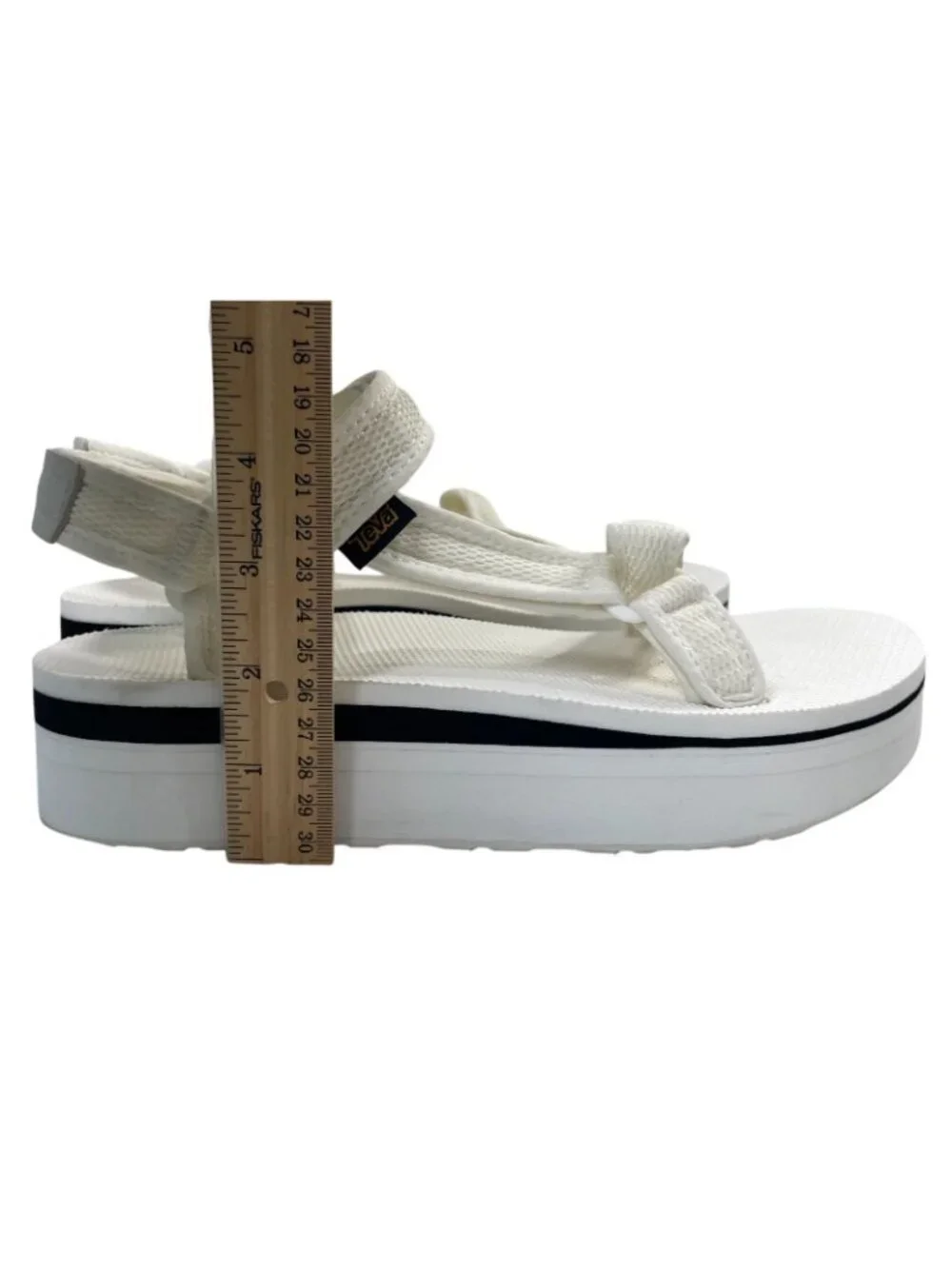 Teva Flatform Universal Mesh Sandals 10 Bright White Casual Summer Beach Resort